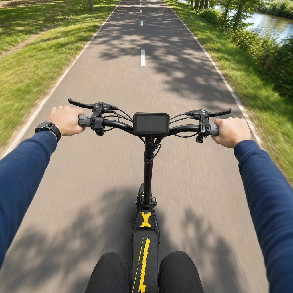 Veltrix-Bike Trottinette Électrique Rapide Noir Et Jaune