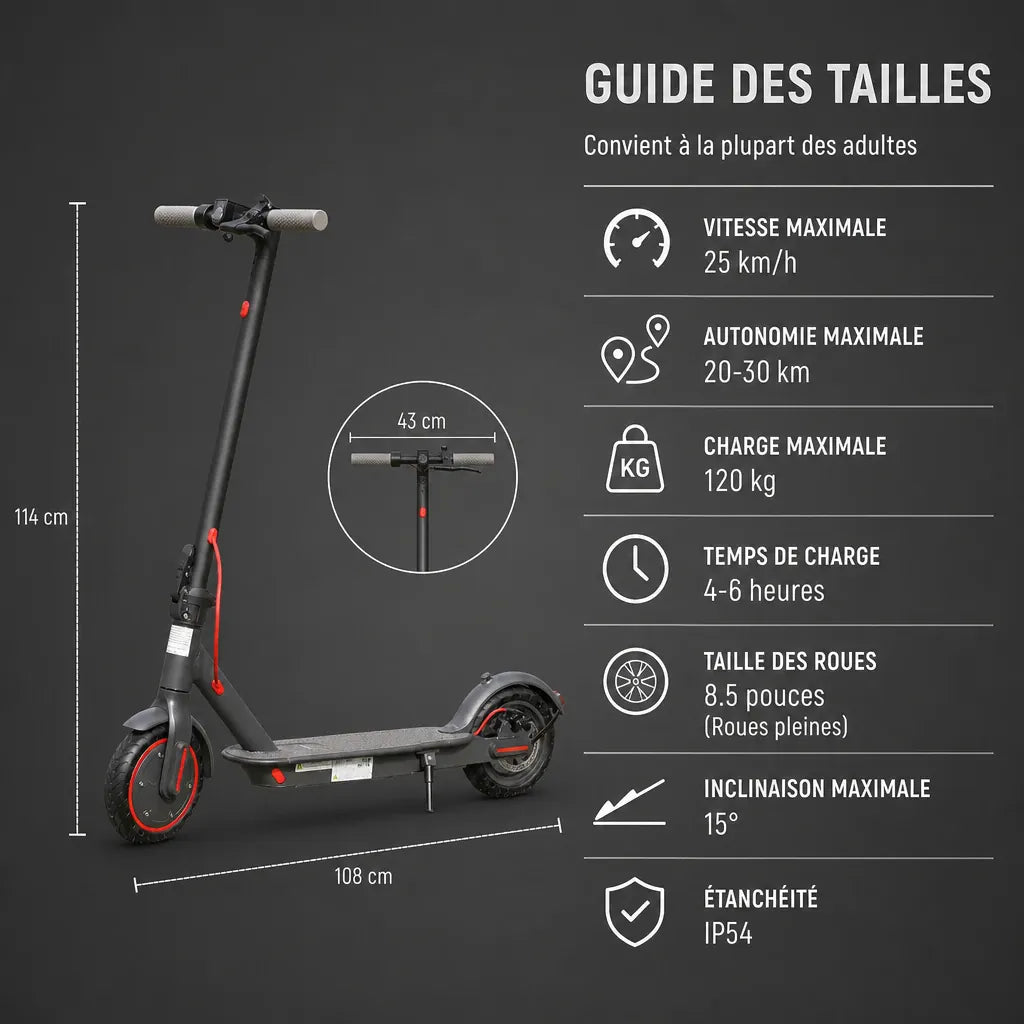 Veltrix-Bike Trottinette Electrique Roues Pleines 8.5 Pouces Pliable