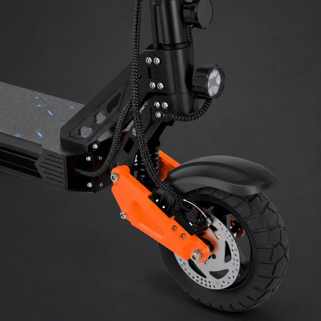 Veltrix-Bike Trottinette Électrique Tout-Terrain Noir Et Orange