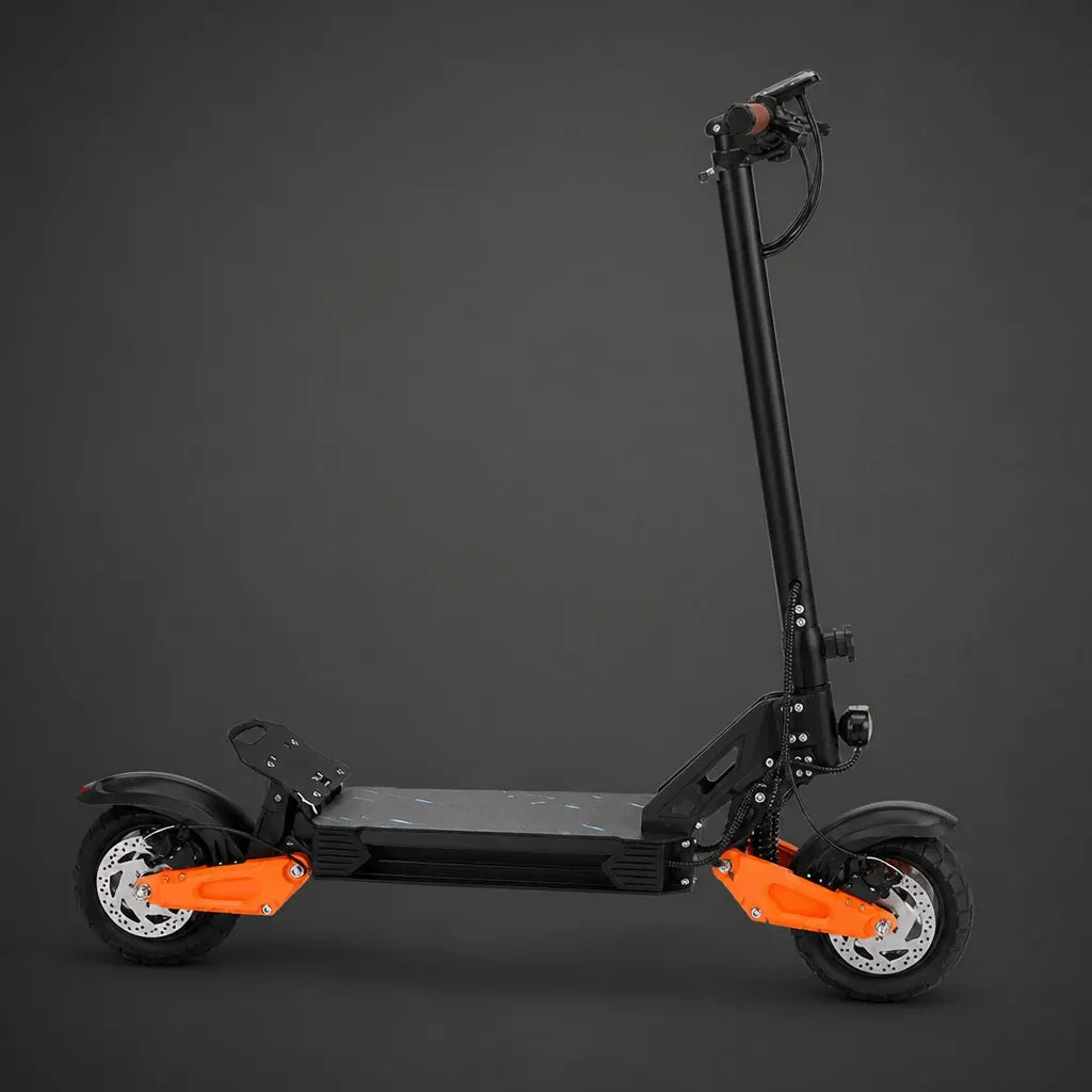 Veltrix-Bike Trottinette Électrique Tout-Terrain Noir Et Orange
