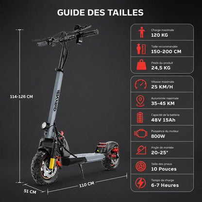 Veltrix-Bike Trottinette Électrique Urbaine Puissante Pliable Gris