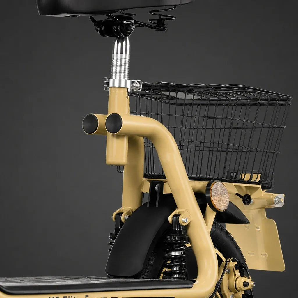 Veltrix-Bike Trottinettes Adultes Avec Selle Et Panier Arrière Pneus 14