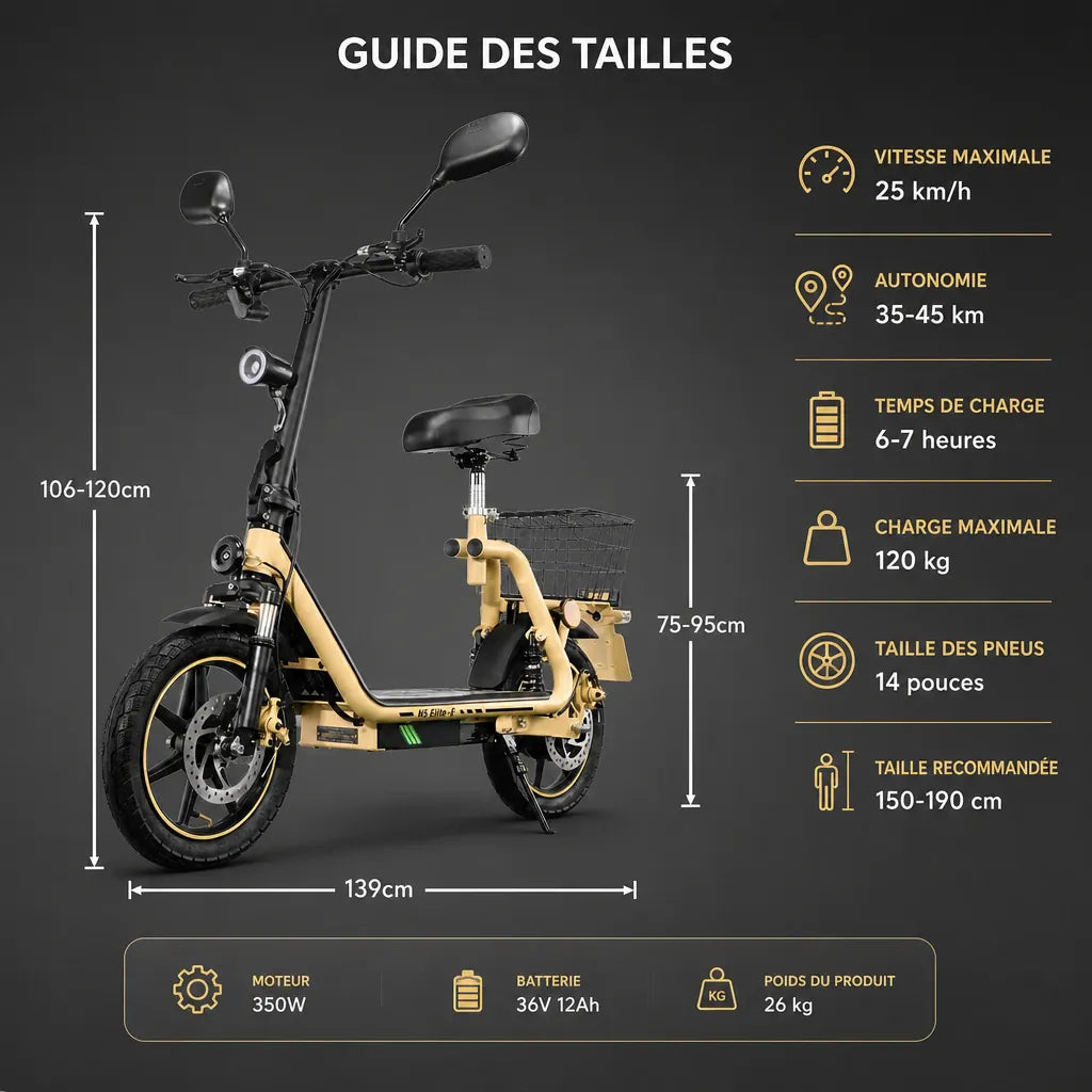 Veltrix-Bike Trottinettes Adultes Avec Selle Et Panier Arrière Pneus 14