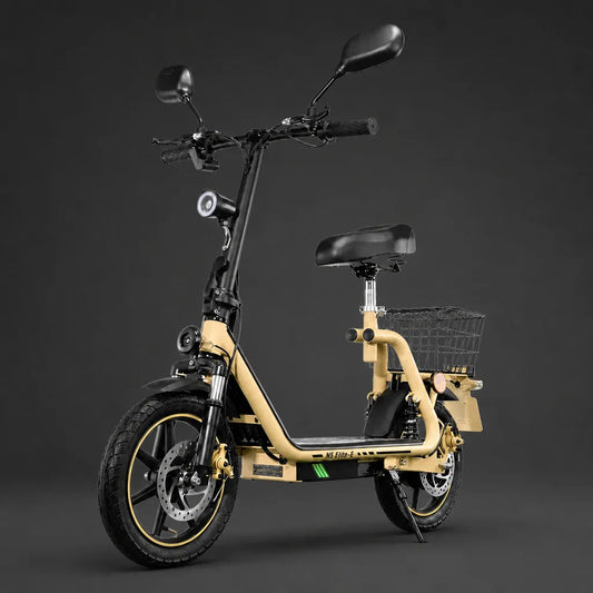 Veltrix-Bike Trottinettes Adultes Avec Selle Et Panier Arrière Pneus 14