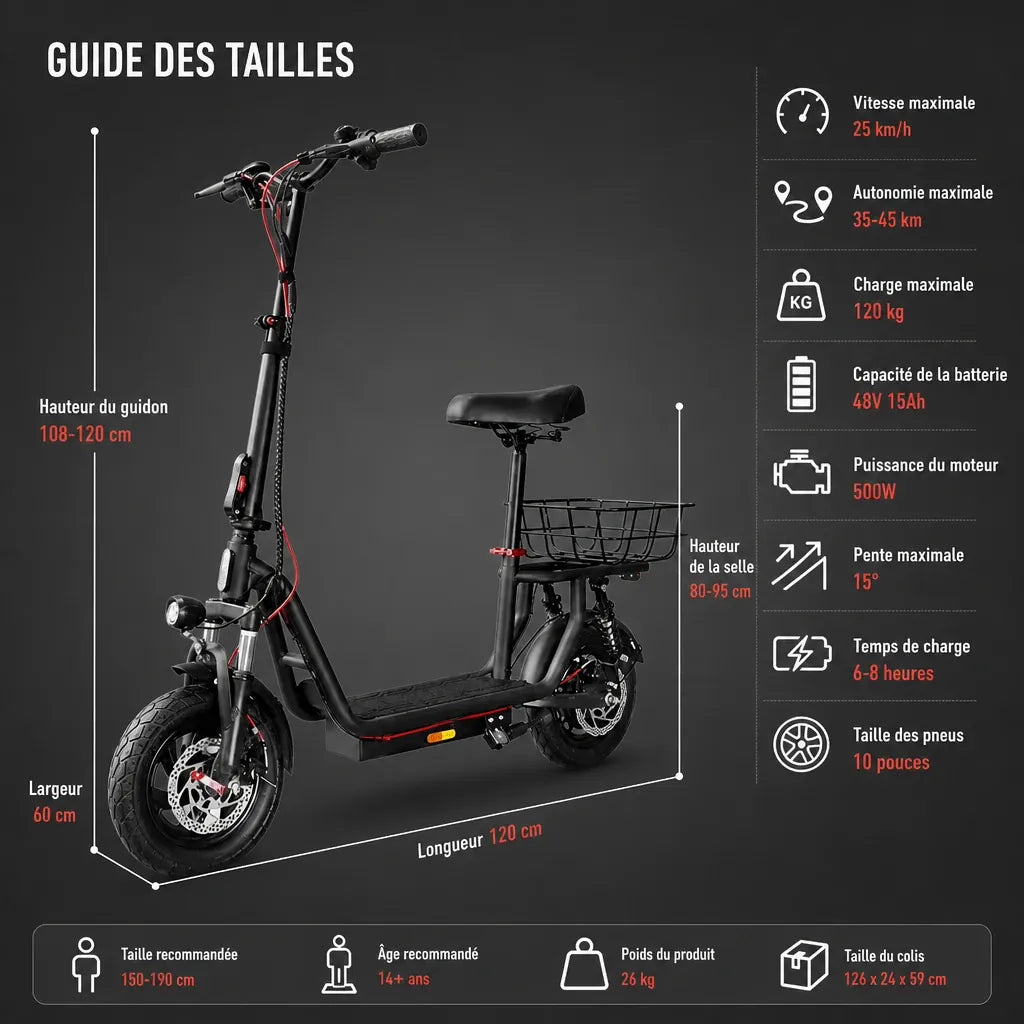 Veltrix-Bike Trottinettes Alliage D'Aluminium Avec Selle Double