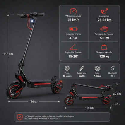 Veltrix-Bike Trottinettes Double Suspension Pliable