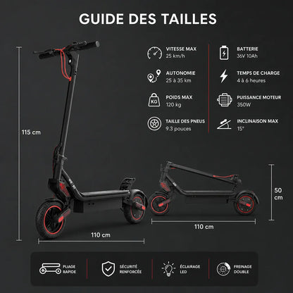 Veltrix-Bike Trottinettes Électrique Pas Cher Pneus 9.3 Pouces Pliable