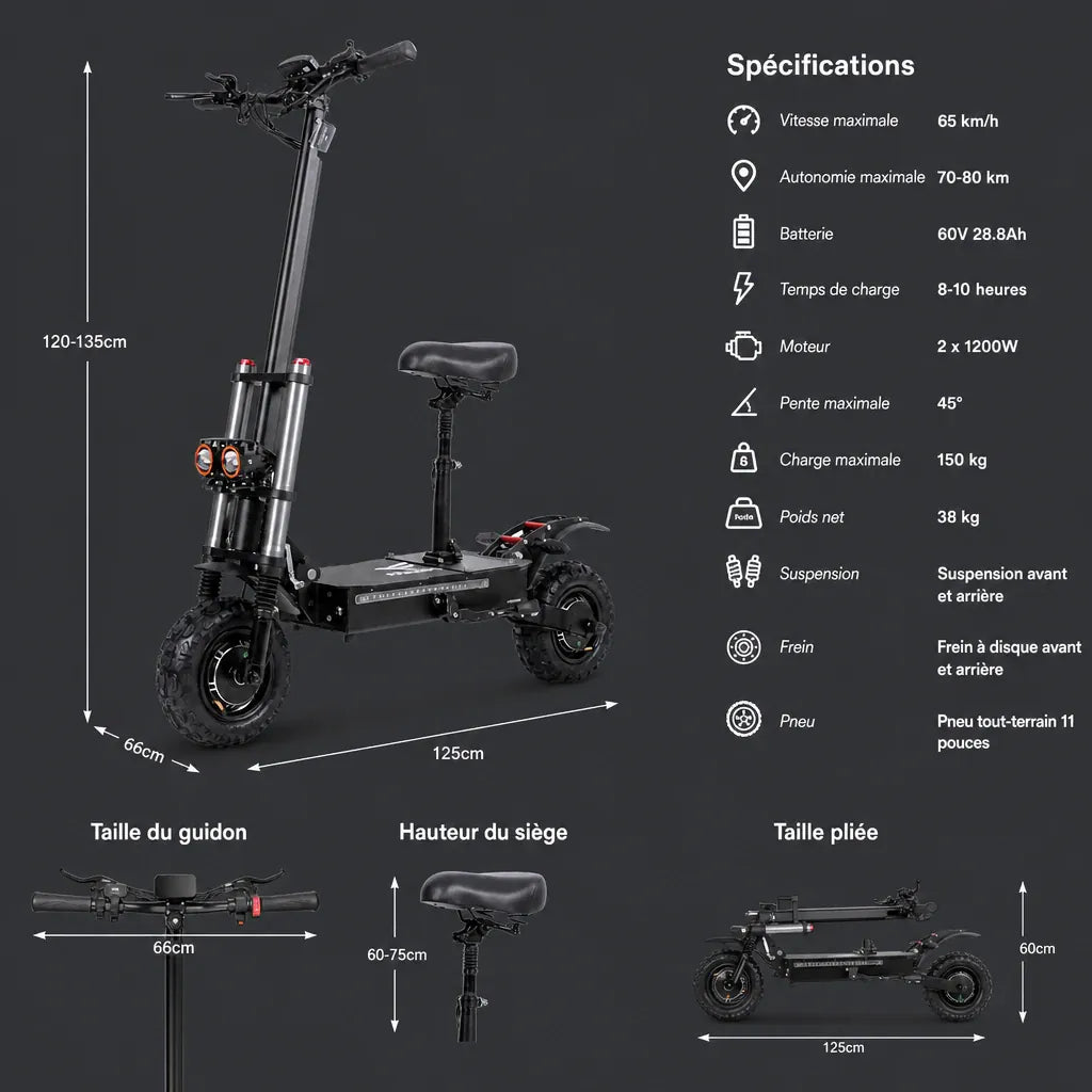 Veltrix-Bike Trottinettes Electrique Puissante