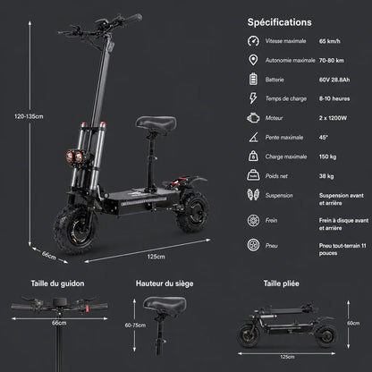 Veltrix-Bike Trottinettes Electrique Puissante