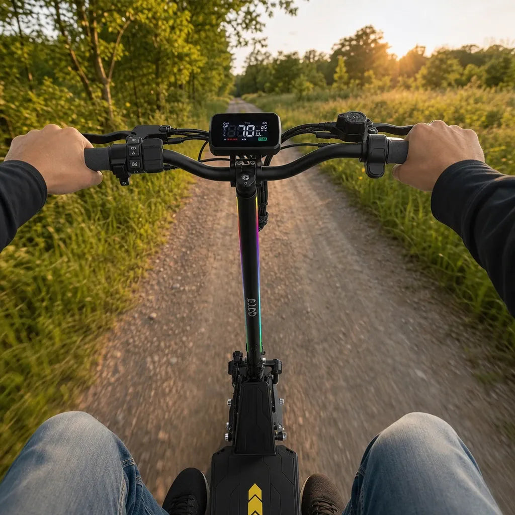 Veltrix-Bike Trottinettes Électriques Grosses Roues Tout-Terrain Double
