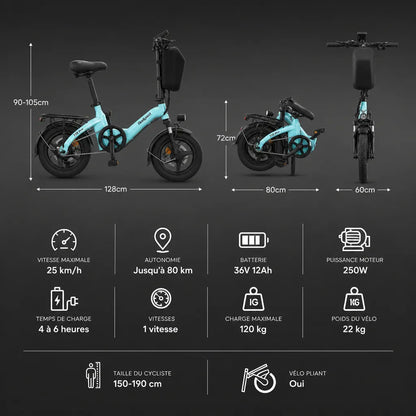 Veltrix-Bike Vélo À Assistance Électrique Pliant
