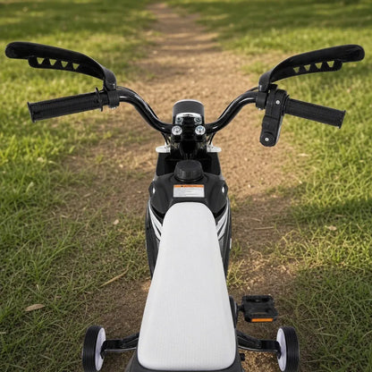 Veltrix-Bike Vélo motocross enfant noir et blanc avec roues stabilisatrices