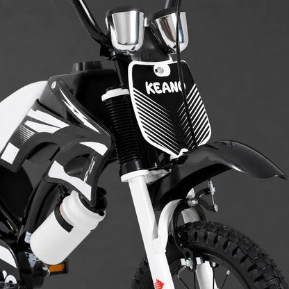Veltrix-Bike Vélo motocross enfant noir et blanc avec roues stabilisatrices