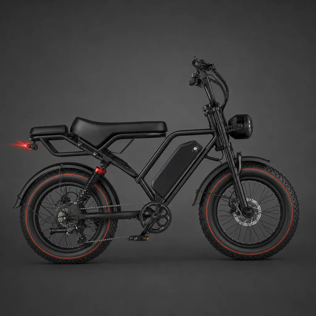 Veltrix-Bike Vélo Vtt Noir Gros Pneus 20