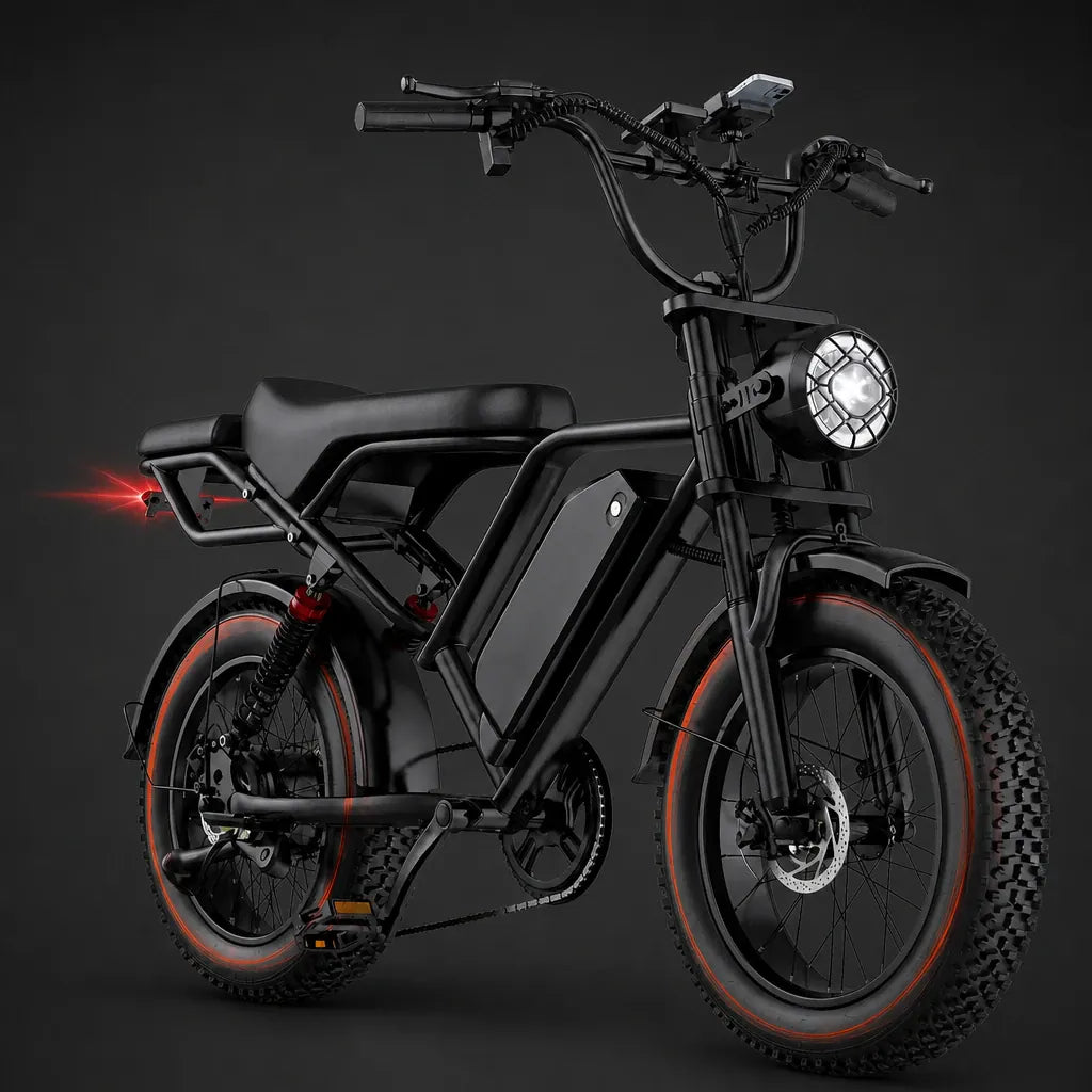 Veltrix-Bike Vélo Vtt Noir Gros Pneus 20