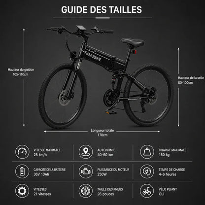 Veltrix-Bike Vélos Pliant VTT électrique